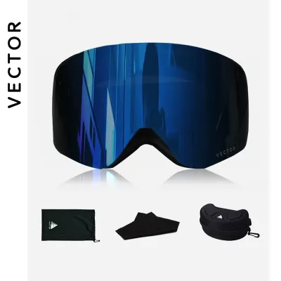 OTG Ski Goggles Snowboard For Men Women Skiing Eyewear UV400 Snow Protection Over Glasses Double Anti-Fog Cylindrical
