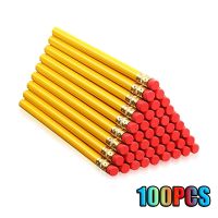 100 Pcs Round Pencil DIY Round Pencil with Black Core for Construction Workers Woodworkers Framers Beginners