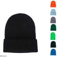 【YD】 Hats Korean Set Men Knit Cap Gray Elastic Warm Wool Hat