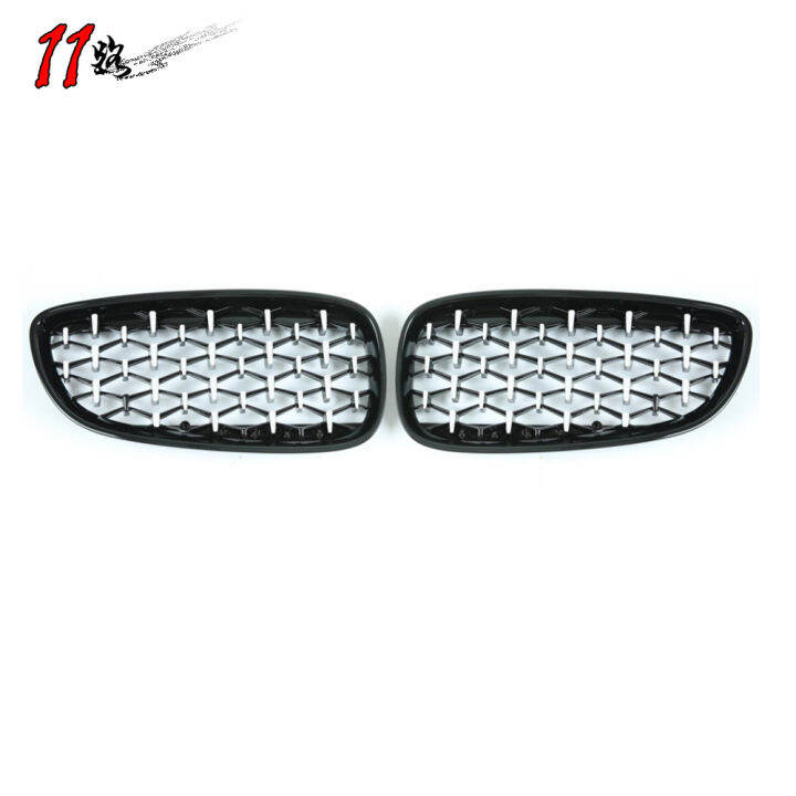 abs-diamond-style-front-racing-grille-สำหรับ-z4-e89-2009-2016-1คู่-gloss-black-silver-star-grills