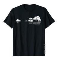 Guitar Lake Shadow Shirt Guitar Shirt Printed Tees Cotton Men Top T-Shirts Personalized