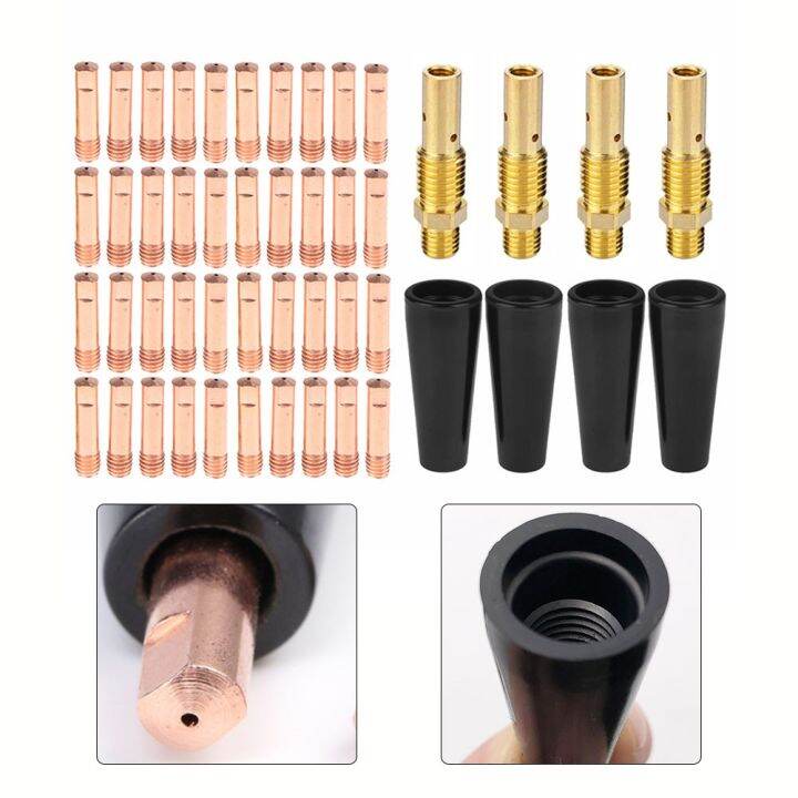 48 Pcs Flux Core Gasless Nozzle Tips Kit KP1939-1 Flux Core Welder Mig ...