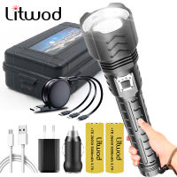 XHP90.2 4 Core High Quality Led Flashlight with Function Usb Rechargeable 18650 26650 Battery Zoomable Torch Litwod