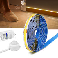 PIR Motion Sensor lampada led Strip COB 2835 LED Waterproof Strip quarto Room Decor lamp tira led 12V Power Supply EU Plug