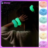 XIHONEY แฟชั่น สีสัน ยางยืด ที่คาดผม Scrunchies ที่คาดผมเรืองแสง ตุ๊กตา ที่คาดผมหางม้า