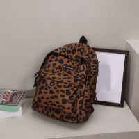 Womens Backpack Fashion Ze Leopard Pattern Printing School Bag For Teenager Students Preppy Style Large Capacity Knapsacks