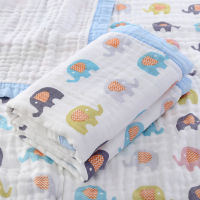 （HOT) ผ้าขนหนูอาบน้ำผ้าก๊อซเด็กผ้าฝ้ายผ้าขนหนูเด็กผ้าห่มผ้าฝ้ายหกชั้นผ้าห่มเด็กผ้าห่มทารกแรกเกิด