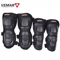 VEMAR Motorcycle Knee Pads 4 Pcs Off-Road Equipment Knight Knee Pads Protective Gear Summer Breathable Racing Elbow Knee Guard Knee Shin Protection