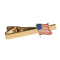 10pcs a lot U.S.A. Flag Tie Clips Mens Metal Necktie Bar Dress Shirts Tie Pin For Wedding Ceremony Metal Gold Tie Clip Fashion Brooches Pins