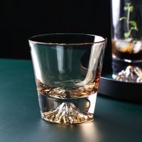 Japanese-style Fuji Snow Mountain Cup Thick Bottom Glass Net Red High-value Drinking Household Whiskey Wholesale wine glass