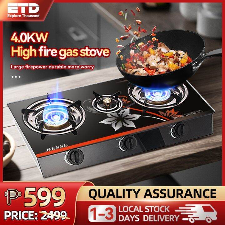 【COD】ljjetlo4554593 ETD gas stove double burner portable gas stove gas