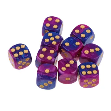 6pcs Mixed Color 16mm Blank Dice Set For Board Games & Toys Entertainment