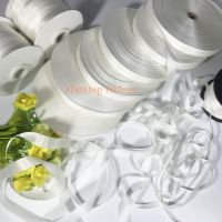 2mm to 15mm white Genuine pure silk satin ribbon for embroidery and handcraft project wedding decorationhandcraft ribbon