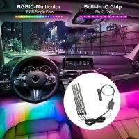 【CC】 Car Ambient With USB Foot Backlight App Automotive Interior Atmosphere Lamps