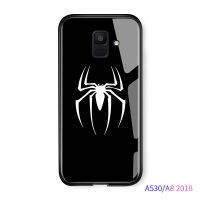 UCUC เคสโทรศัพท์เคสสำหรับ Samsung Galaxy A8 2018 A530 กรณีSUPERHEROไอรอนแมนกัปตันอเมริกาSPIDER-Manกันกระแทกกระจกเทมเปอร์เคสหลังฝาปิดซิลิโคนนุ่มEDGEปลอก