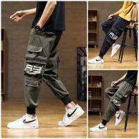 CODyx648 Functional Multi-Pocket Overalls Men [S-5XL] Extra Large Spring Summer Thin Style Drawstring Pants Loose Trendy Brand Mens Korean Version Casual Straight Necking Big Boy Clothing DaZai