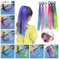 SDINA Dreadlocks วิกที่มีสีสันของเด็กผู้หญิงผมหางม้าถักไล่ระดับสีน่ารักความงามแถบผมเด็กสกปรกวิกเด็ก