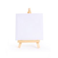 1 Set Mini Blank Canvas with Quality Easel for Painting Acrylic Paint Art Supplies For Artist Painting Craft Drawing Kids Gifts