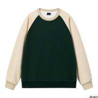 คอกลม Raglan ทรงหลวมแบบใหม่สำหรับผู้ชายและผู้หญิง - ฤดูใบไม้ผลิและฤดูใบไม้ร่วง 6022290G แขนยาว 23 ซินเย็บลำลองแบบเดียวกัน