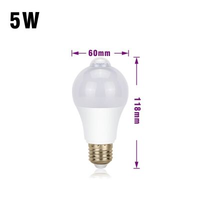 【Worth-Buy】 E27เซนเซอร์ตรวจจับการเคลื่อนไหวหลอดไฟแบบไม่มีไฟกะพริบ Ac85-265v สีขาวมุมเหนี่ยวนำ120องศาตัวเครื่อง Pir อัจฉริยะสำหรับห้องน้ำทางเดินทางเข้าประตู