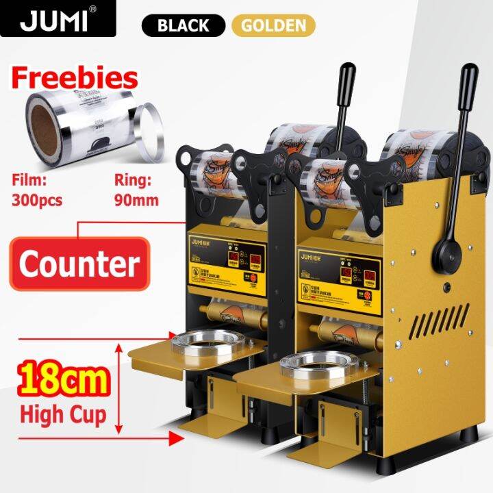 Heavy Duty With Counter Manual Milk Tea Cup Sealer Machine l Sealing