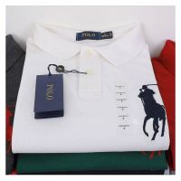 ฤดูร้อนพอล polo เสื้อแขนสั้นผู้ชาย T เสื้อคอปกโลโก้ม้าปักผ้าฝ้าย100 หลวมไซส์ใหญ่เสื้อผ้าผู้ชาย T