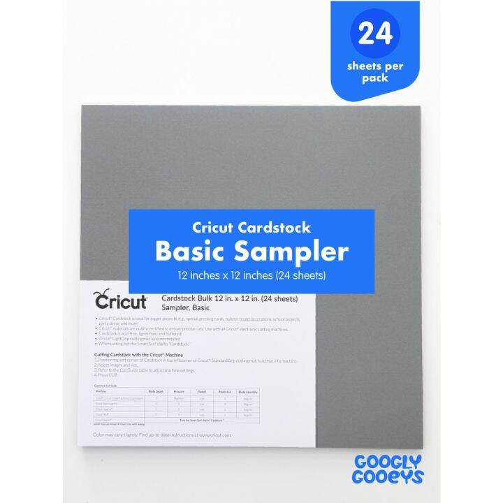 Cricut Cardstock Basic Sampler 12x12GN4 Lazada PH