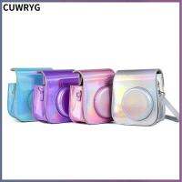 CUWRYG Photography หนัง PU สีสดใสกระเป๋าเก็บของเคสกล้องสำเร็จรูปพร้อมกับสายปรับได้