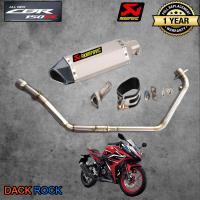 ท่อnew cbr150r โฉมใหม่honda ท่อakrapovic เทา ปากเคฟล่า ท่อแต่ง cbr150r โฉมใหม่ เสียง แน่น นุ่ม ทุ้ม ไม่แต่งในรอบสูง ระบายความร้อนได้ดี อัตราเร่งดีขึ้