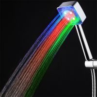 New for Luminous LED Shower Temperature Sensitive Color Changing Shower Multicolor Waterfall Sprayer Home Decoration Accessories