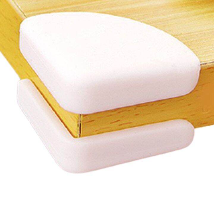 【NATA】 BABA 4 Pcs. Safety Table Desk Protection White Corner Cover Baby