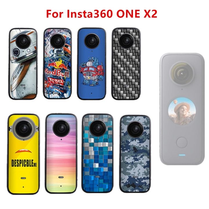 สติกเกอร์ฟิล์ม-กันน้ํา-สําหรับติดตกแต่งกล้องแอคชั่น-insta360-one-x2-2-ชิ้น