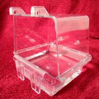 Acrylic Bird Water Bath Box Bathroom Feed box Transparent Parrot Parakeet Lovebird Bathtub Bird Pet Cage Hanging Bowl C42