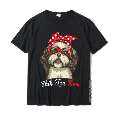 Funny Shih Tzu Mom For Shih Tzu Dog Lovers T-Shirt Comfortable T Shirt For Men Cotton Tops Shirts Comics Newest