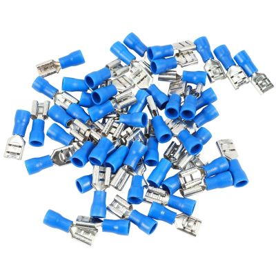 50 Pcs 2.5mm Dia Wire Hole Spade Crimp Terminals Connectors 220VAC 15A