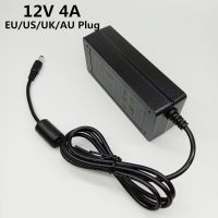 【Trusted】 อะแดปเตอร์แปลงไฟ12 V 4A 100-240V AC เป็น DC,อะแดปเตอร์จ่ายไฟแบบสวิตชิ่ง12V4A 12 V 12โวลต์พาวเวอร์ซัพพลาย4a 4000mA EU UK AU Plug