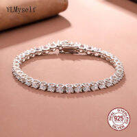 Pure Silver Of 15-18 CM Tennis Bracelet Jewelry Horns Claw Pave 4 mm 5A CZ Eternal Gift For Wife Stunning Real 925 Fine Jewellry