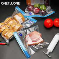 Onetwone 4 ชิ้นถุงเก็บอาหารสูญญากาศสดการจัดเก็บกระเป๋าสำหรับมือถือเครื่องปิดผนึกสูญญากาศ BPA ฟรี