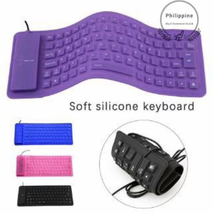 85 Keys Foldable Soft Keyboard Flexible Keyboard Waterproof Usb Keyboard Mouse For Pc Laptop 7582