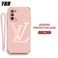 YBD LV ซิลิกาเคสโทรศัพท์เจลพร้อมสายคล้องสำหรับ OPPO A74 5G A93 5G A93S 5G A54 5G เคสบางพิเศษพร้อมป้องกันเลนส์