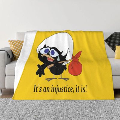 （in stock）Calimero cartoon blanket soft Flannel black cute wool cartoon chicken blanket bedroom home sofa blanket（Can send pictures for customization）