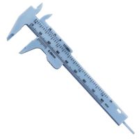 BELLE Double Scale 80มม. พลาสติกคิ้ววัด Vernier Caliper Caliper Ruler