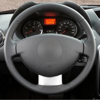 GNUPME DIY Steering Wheel Cover Artificial Leather Black Car Steering Wheel Cover for Renault Duster Dacia Duster 2011-2015