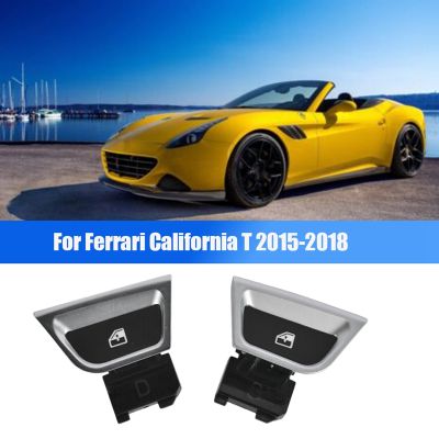 1Pair 309096 309097 Power Window Switch Button with Supporter for Ferrari California T 2015-2018 Glass Lifter Switch