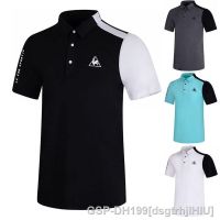 DESCENTE PXG1ใหม่ประตูไข่มุก TaylorMade1 FootJoy PING1 Honma✈เสื้อโปโลกางเกงเล่นกอล์ฟแขนสั้นผู้ชาย,เสื้อโปโลกีฬาฤดูร้อนแห้งเร็วระบายอากาศเสื้อกลางแจ้งลำลองกอล์ฟผู้ชาย