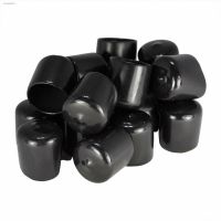 ▣ 100PCS Black Vinyl Rubber Round End Cap PVC Plastic Cable Wire Waterproof Cover Steel Pole Tube Pipe Thread Protection Caps