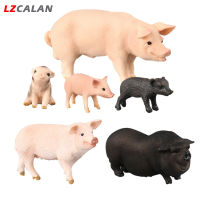 LZCA ตุ๊กตาขยับแขนขาได้หมูจำลองสำหรับเด็กรูปปั้นหมูน่ารักเครื่องประดับโมเดลสัตว์เลี้ยงในฟาร์มของเล่นสำหรับตกแต่งบ้าน