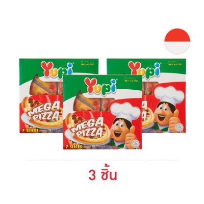 [แพค 3]ยูปี้ เมก้า พิซซ่า เยลลี่กลิ่นผลไม้ต่างๆ 90 กรัม Yupi Mega Pizza Jelly 90 g.