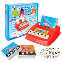 Matching Letter เกมการสะกดอ่านตัวอักษรภาษาอังกฤษตัวอักษรไม้การ์ดเกมเด็กก่อนวัยเรียนภาษาของเล่น
