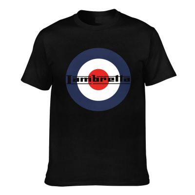 Cool Fashion Lambretta Logo On Target Print Mens Short Sleeve T-Shirt